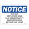 Signmission OSHA Sign, Kitchen Employees Slip Hazard Safety, 10in X 7in Decal, 10" W, 7" H, Landscape OS-NS-D-710-L-13904 - alternate 1